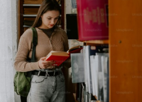 Woman reading a book